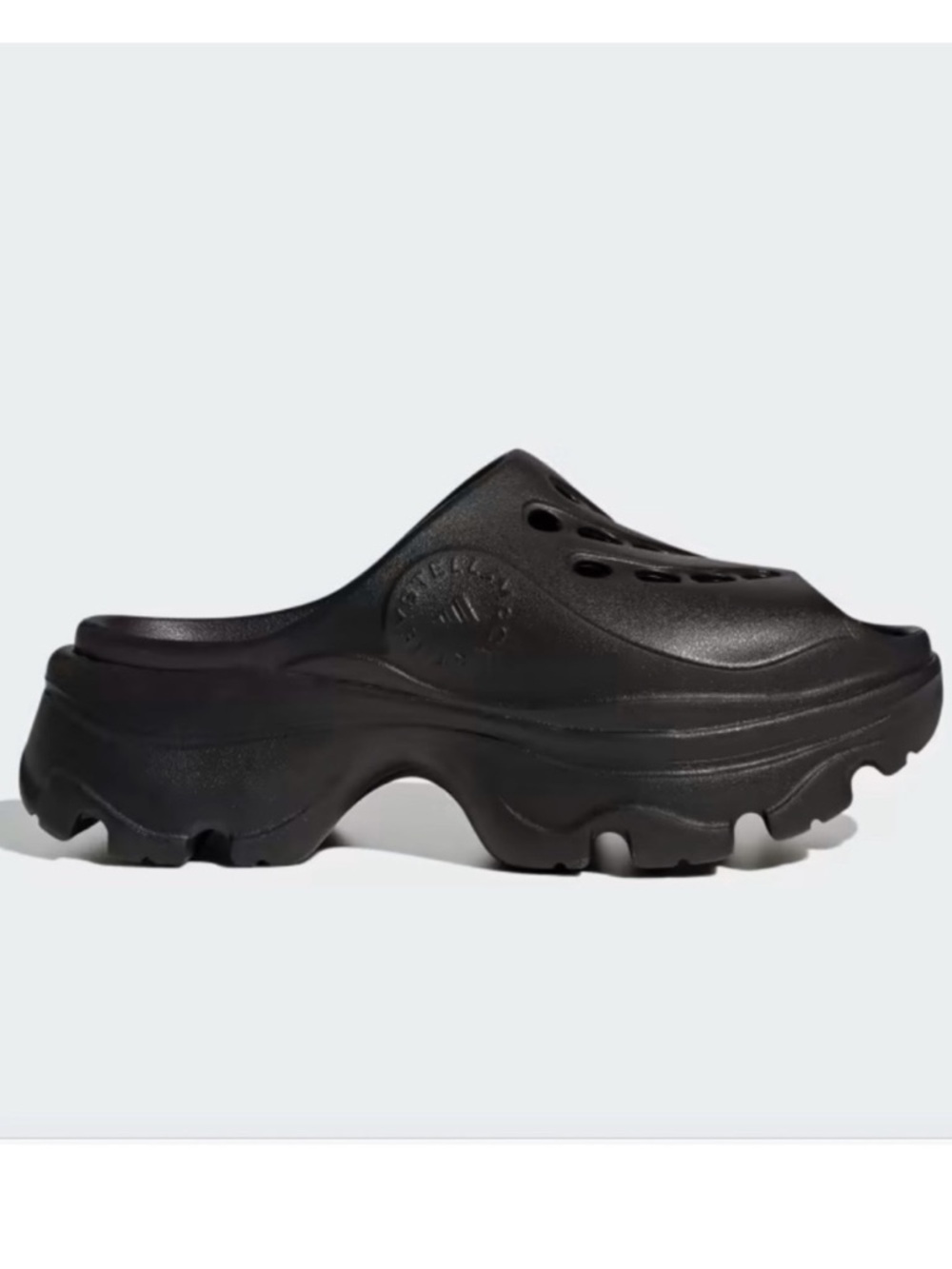 Adidas by Stella McCartney Chunky Black Slip-On Clog